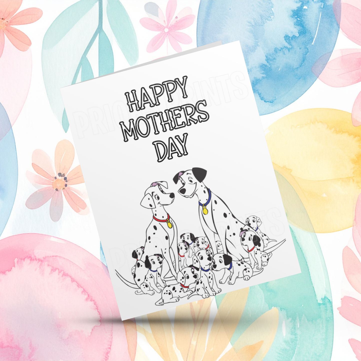 101 Dalmations Happy Mothers Day Card