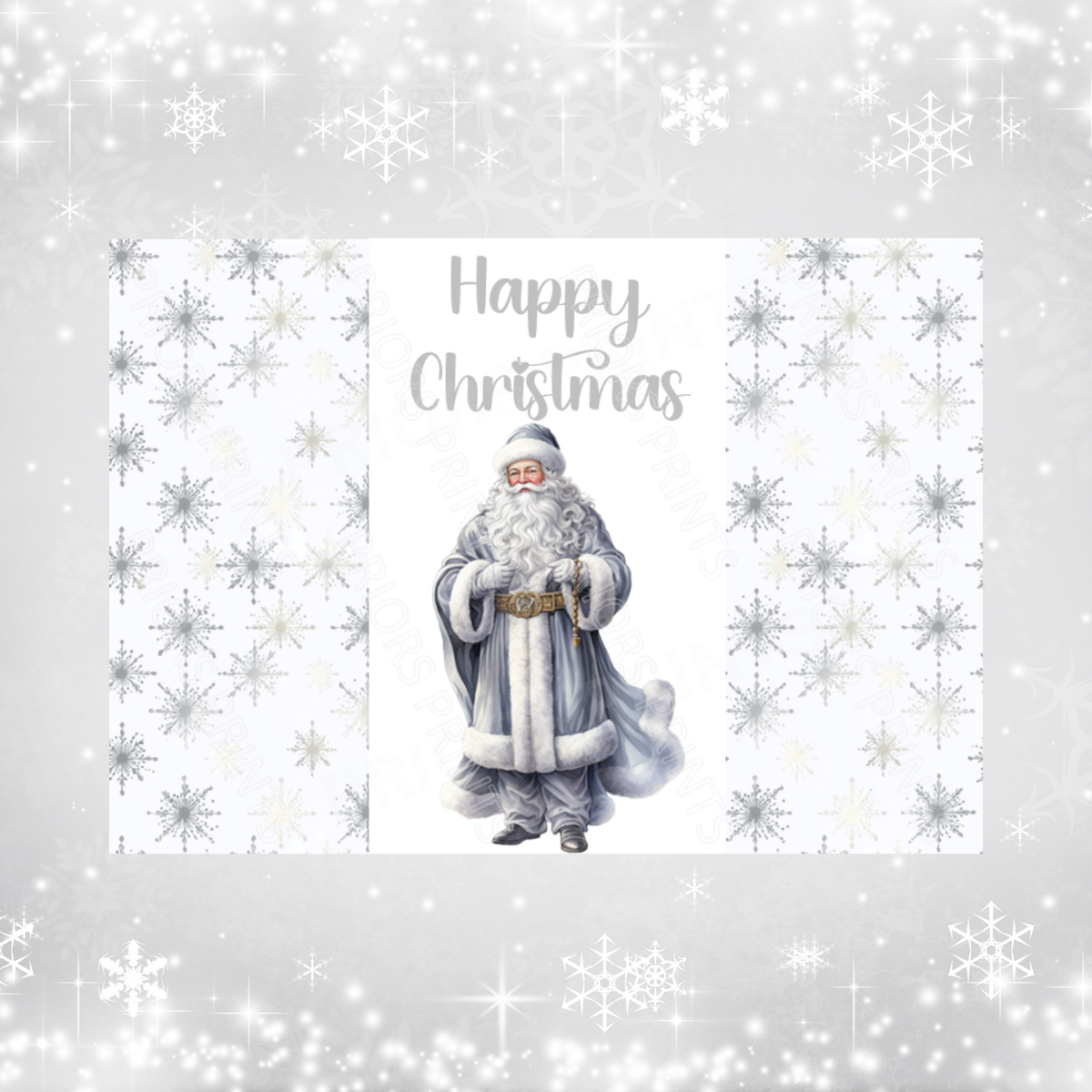 Silver Christmas Chocolate Bar Wrapper