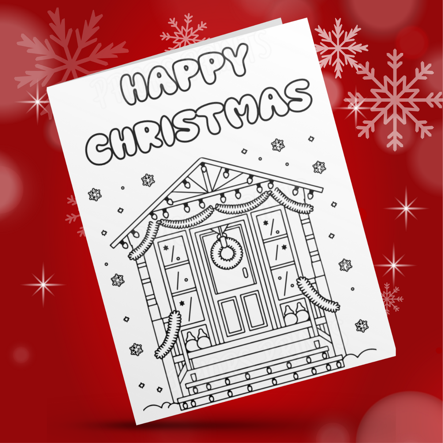 Colour Your Own Christmas Card