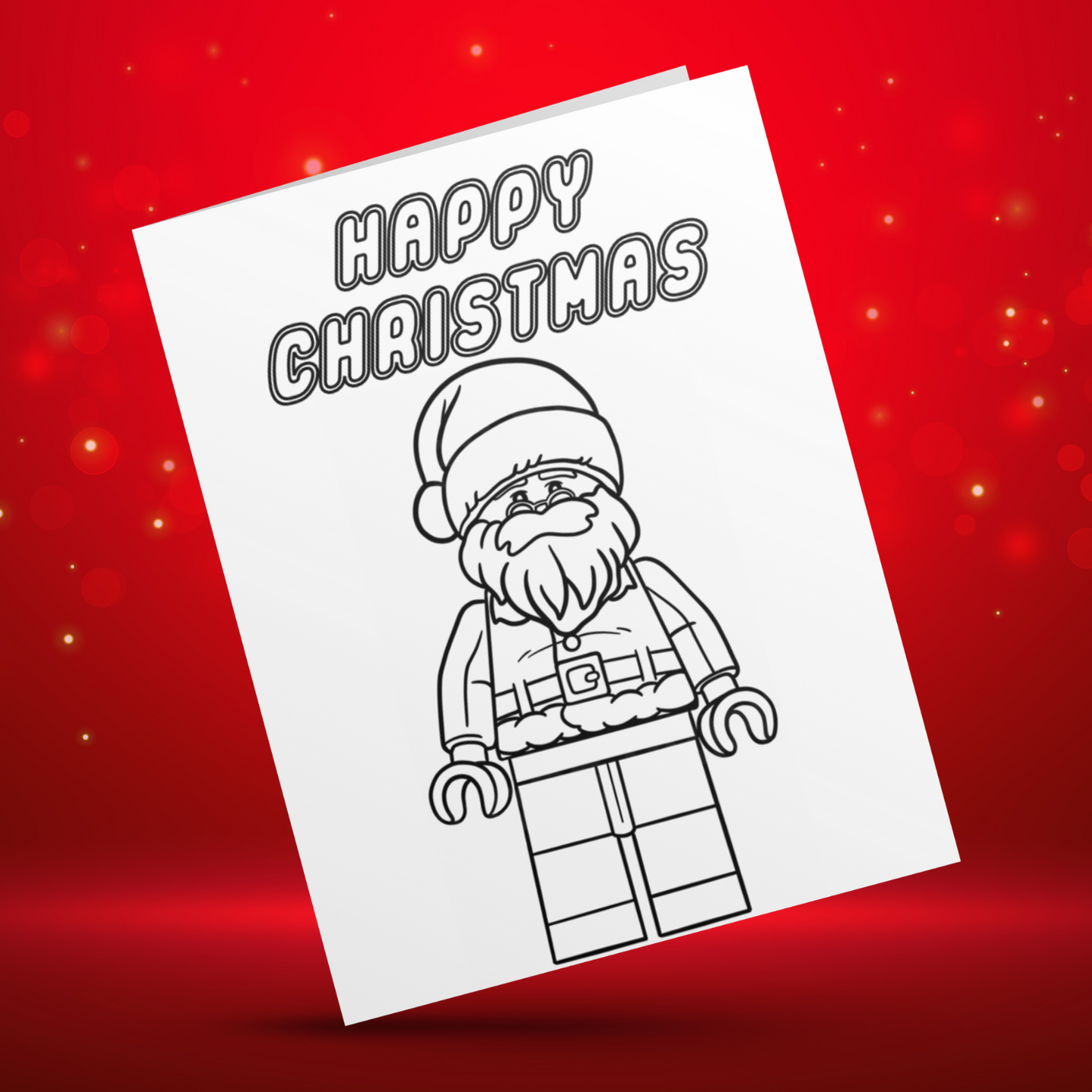 Colour Your Own Lego Christmas Card