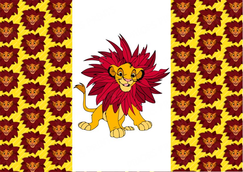 Lion King Chocolate Bar Wrapper- Plain (No Text)