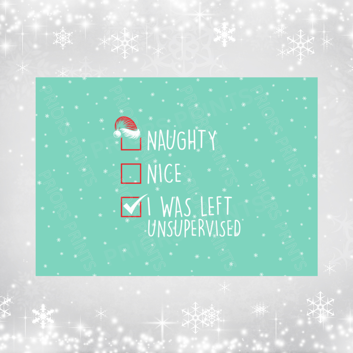 Naughty List Christmas Chocolate Bar Wrapper
