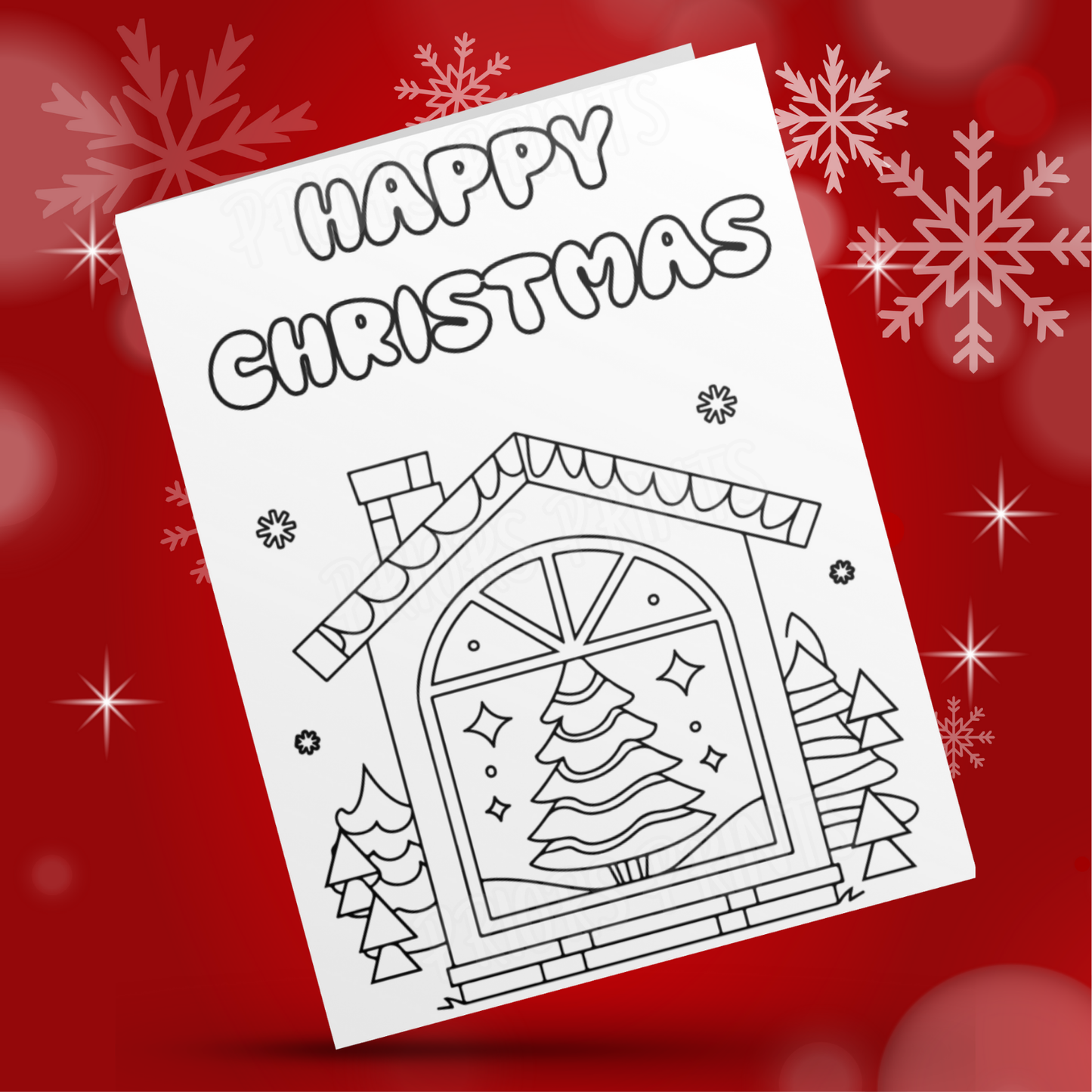 Colour Your Own Christmas Card