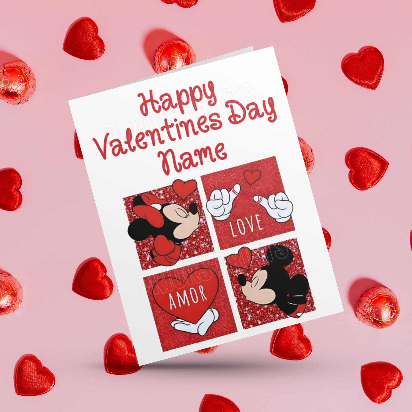 Mickey Mouse & Friends Personalised Valentines Day Cards I Mickey Mouse I Minnie Mouse I Donald Duck I Daisy Duck