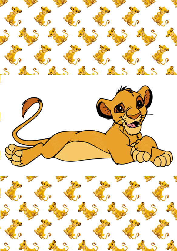 Lion King Chocolate Bar Wrapper- Plain (No Text)