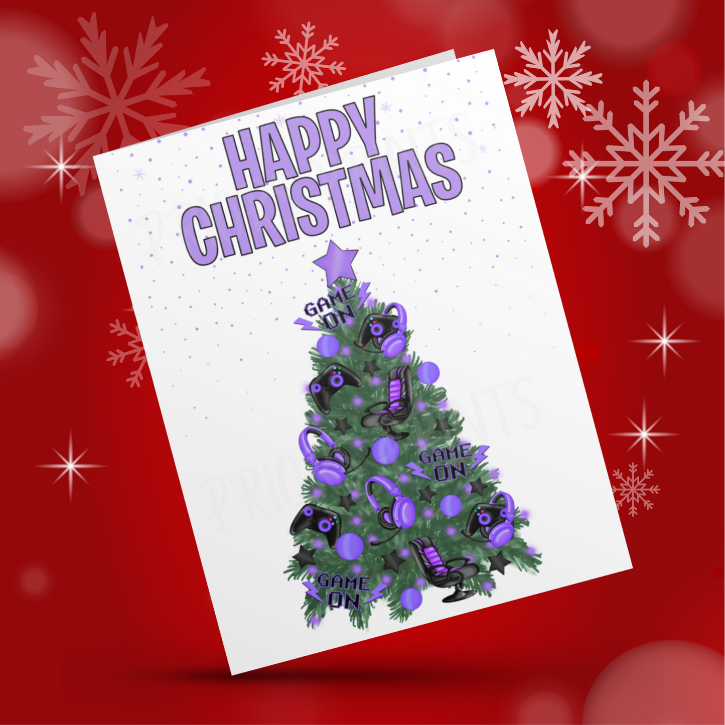 Gamer Tree Christmas Card