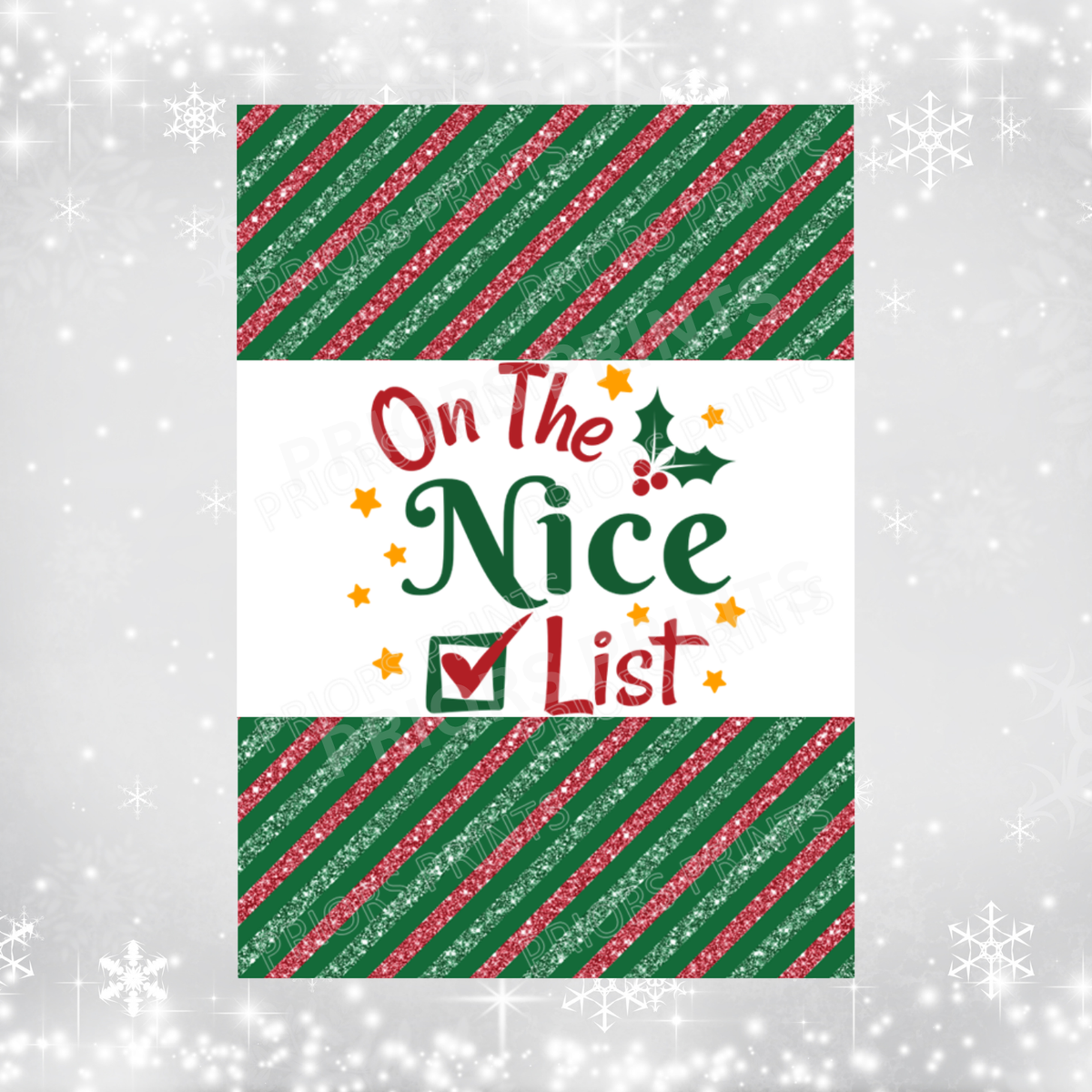 Naughty or Nice List Christmas Chocolate Bar Wrapper