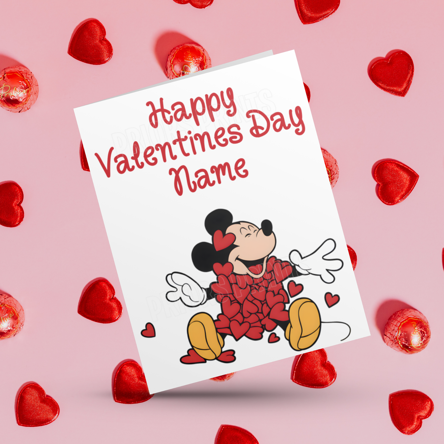 Mickey Mouse & Friends Personalised Valentines Day Card I Minnie Mouse I Donald Duck I Daisy Duck I Pluto I Goofy I Disney