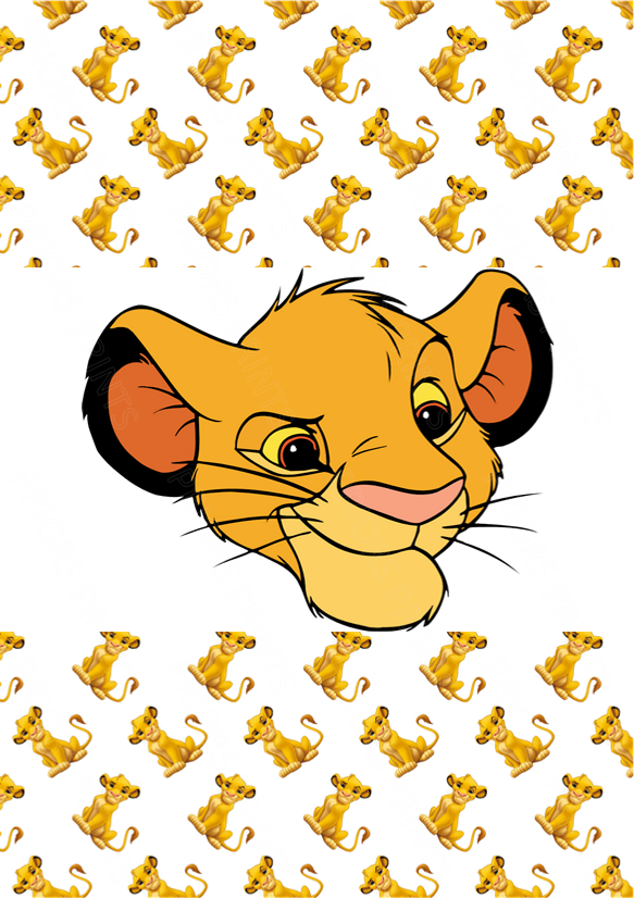 Lion King Chocolate Bar Wrapper- Plain (No Text)
