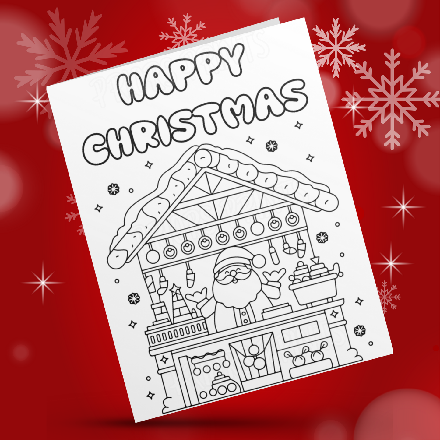 Colour Your Own Christmas Card
