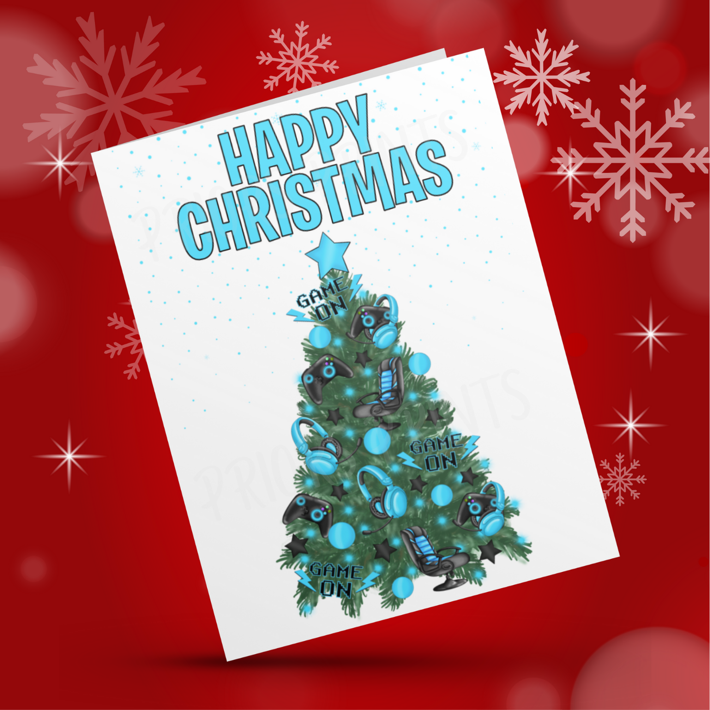 Gamer Tree Christmas Card