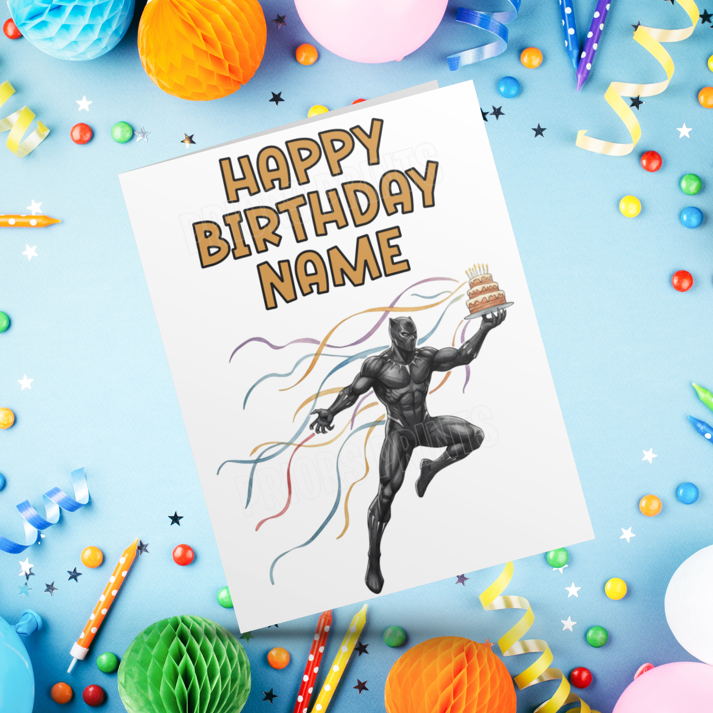 Personalised Black Panther Birthday Card I Marvel I Superhero