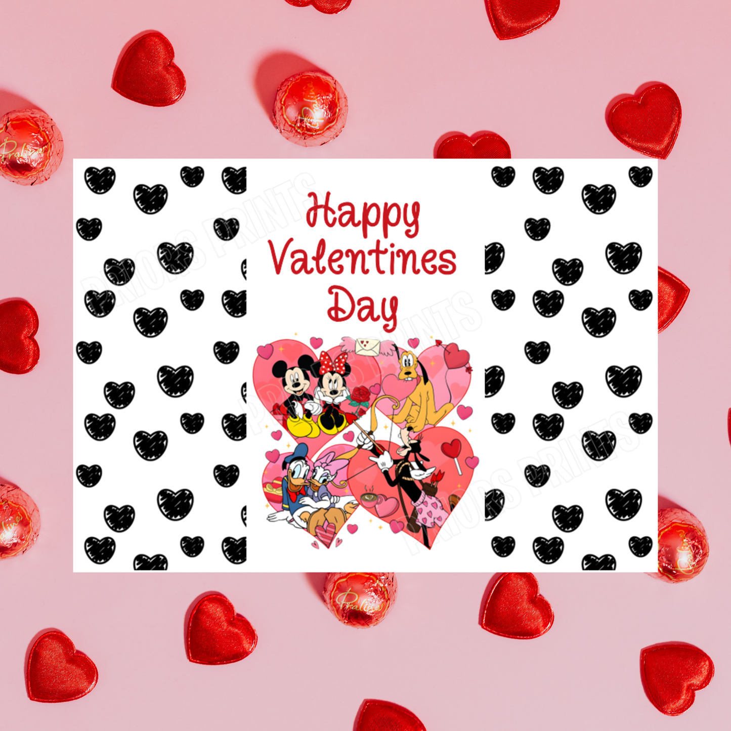 Mickey Mouse & Friends Valentines Day Chocolate Bar Wrappers I Mickey Mouse I Minnie Mouse I Donald Duck I Daisy Duck