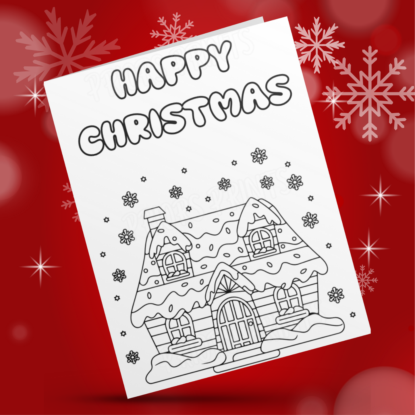 Colour Your Own Christmas Card
