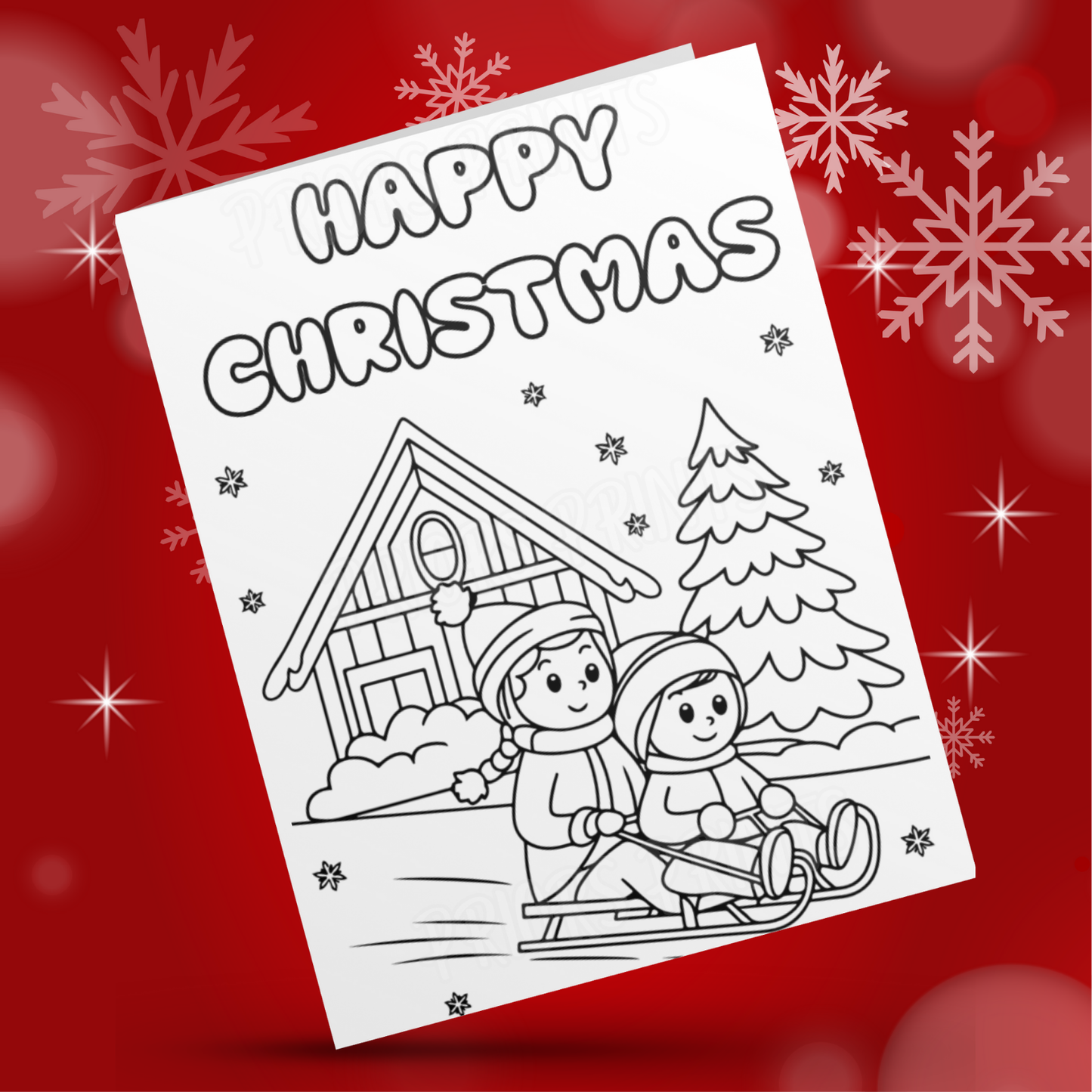 Colour Your Own Christmas Card