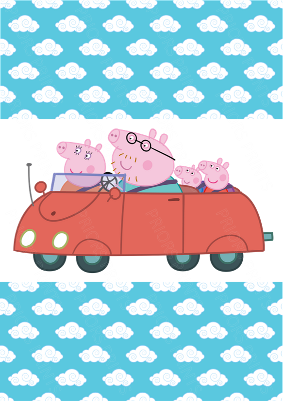 Peppa Pig Chocolate Bar Wrapper- Plain (No Text)