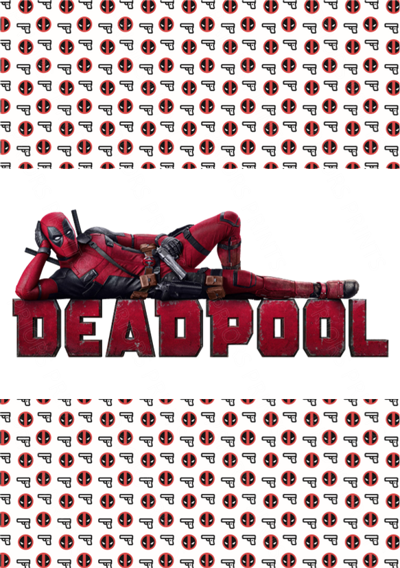 Deadpool Chocolate Bar Wrapper- Plain (No Text)