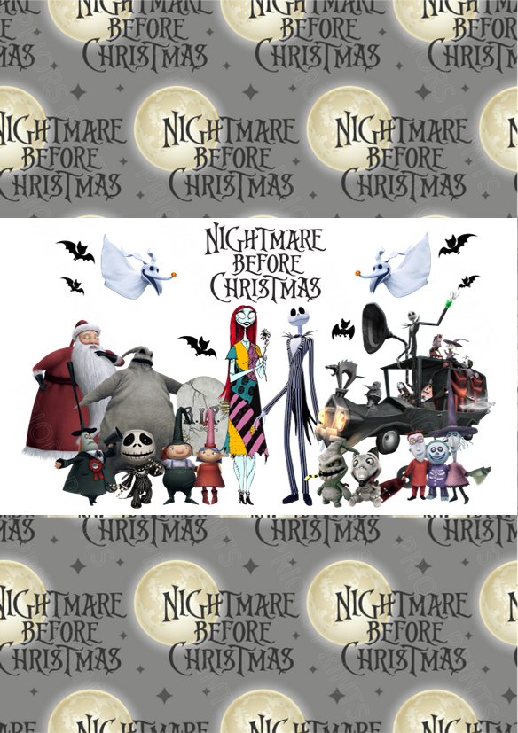 Nightmare Before Christmas Chocolate Bar Wrapper- Plain (No Text)