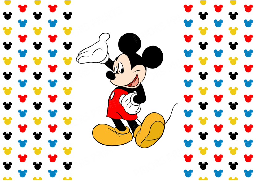 Mickey & Minnie Mouse Chocolate Bar Wrapper- Plain (No Text)