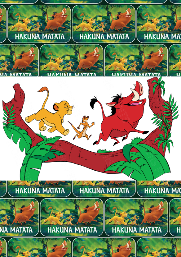 Lion King Chocolate Bar Wrapper- Plain (No Text)