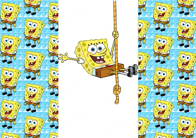 Sponge Bob Chocolate Bar Wrapper- Plain (No Text)