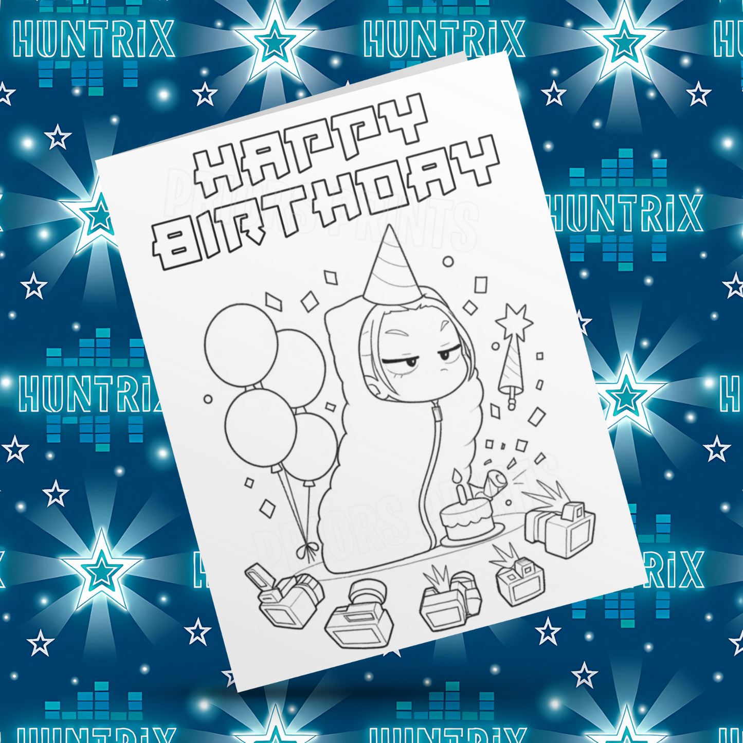 K-Pop Demon Hunters Colour Your Own Birthday Card
