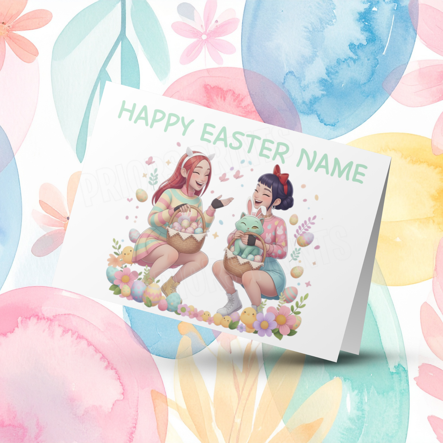 K Pop Personalised Easter Card- Listing 2
