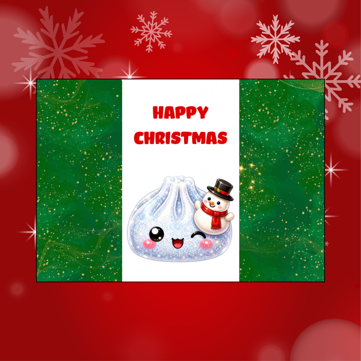 Glitter Dumplings Christmas Chocolate Bar Wrapper