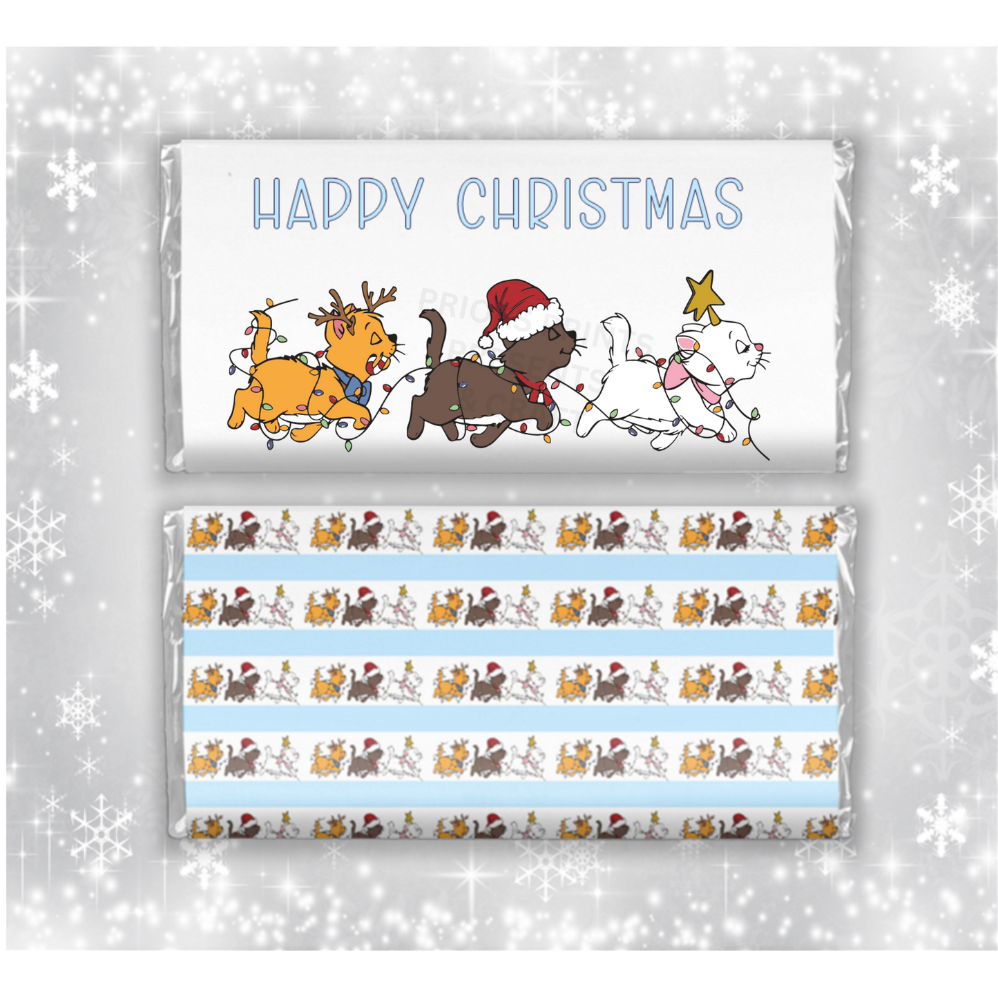 Aristocats Christmas Chocolate Bar Wrapper