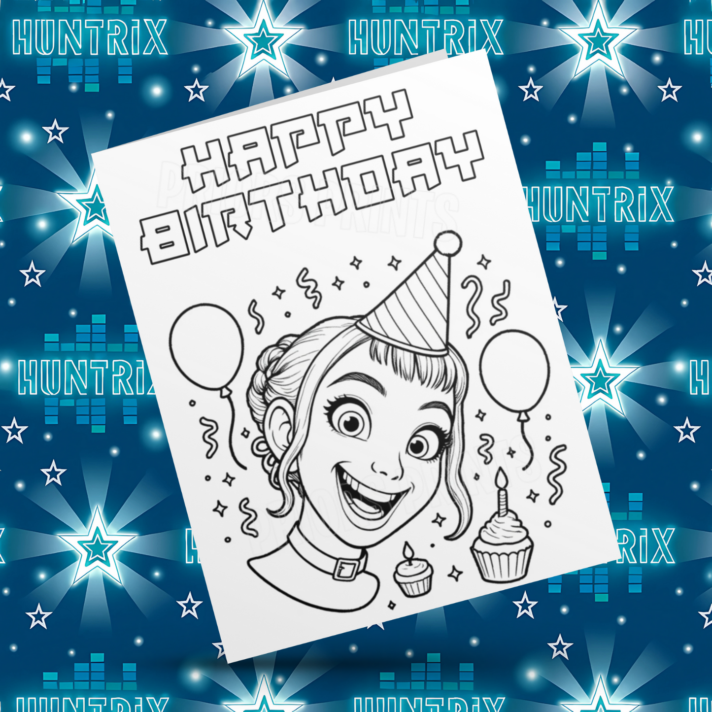 K-Pop Demon Hunters Colour Your Own Birthday Card