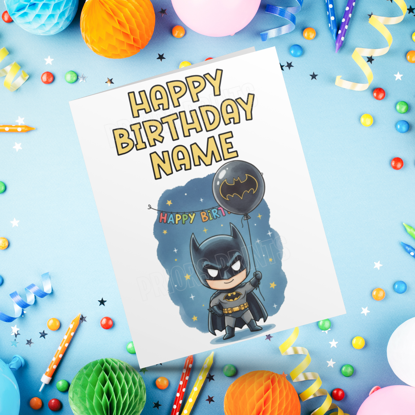 Personalised Batman Birthday Card I DC Comics I Superhero
