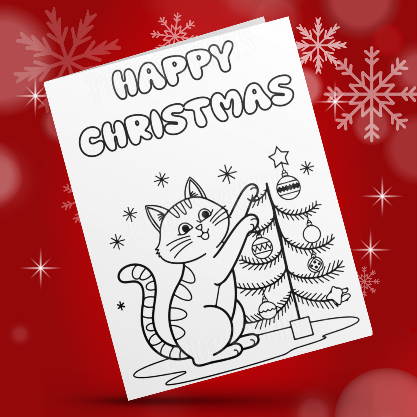 Colour Your Own Christmas Card