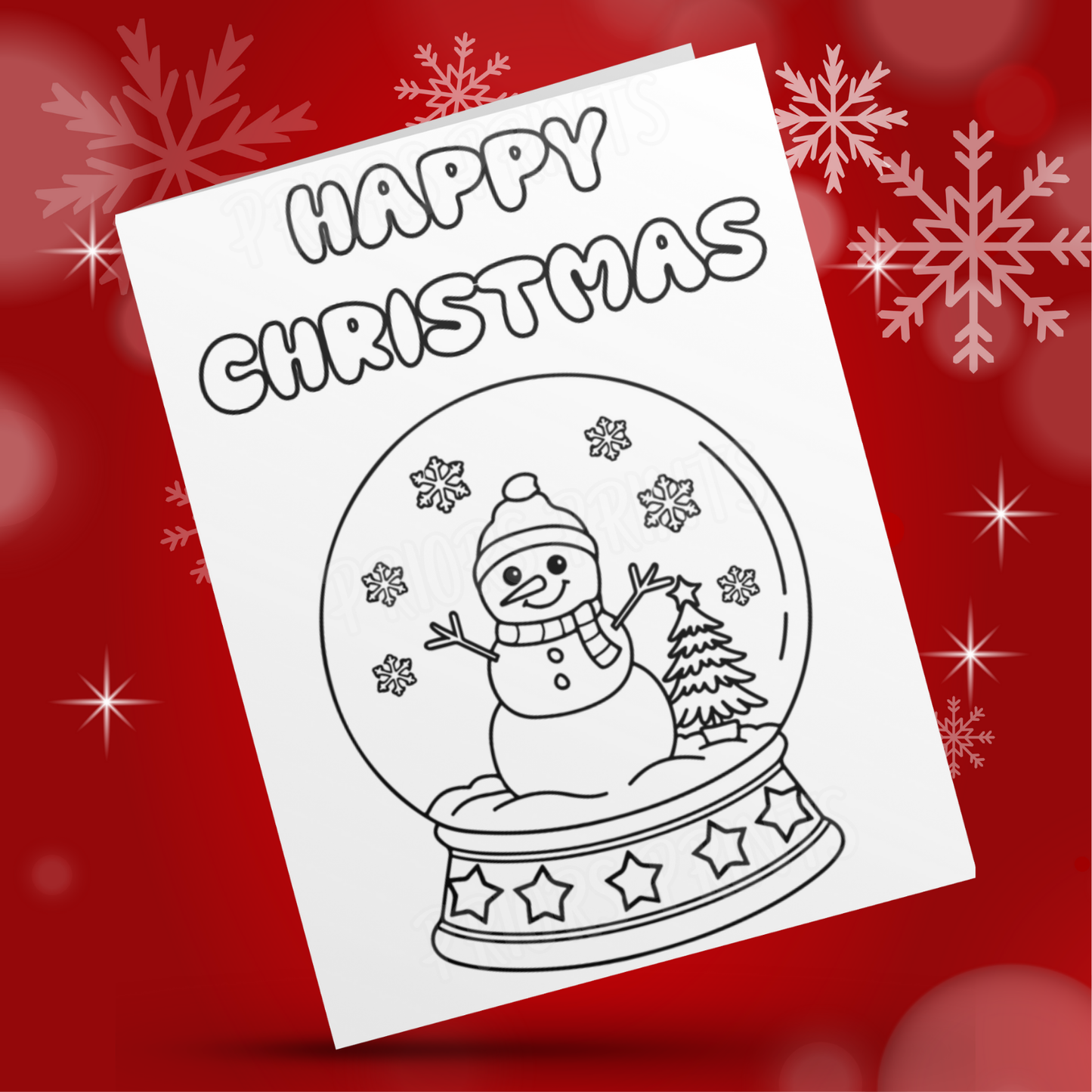 Colour Your Own Christmas Card