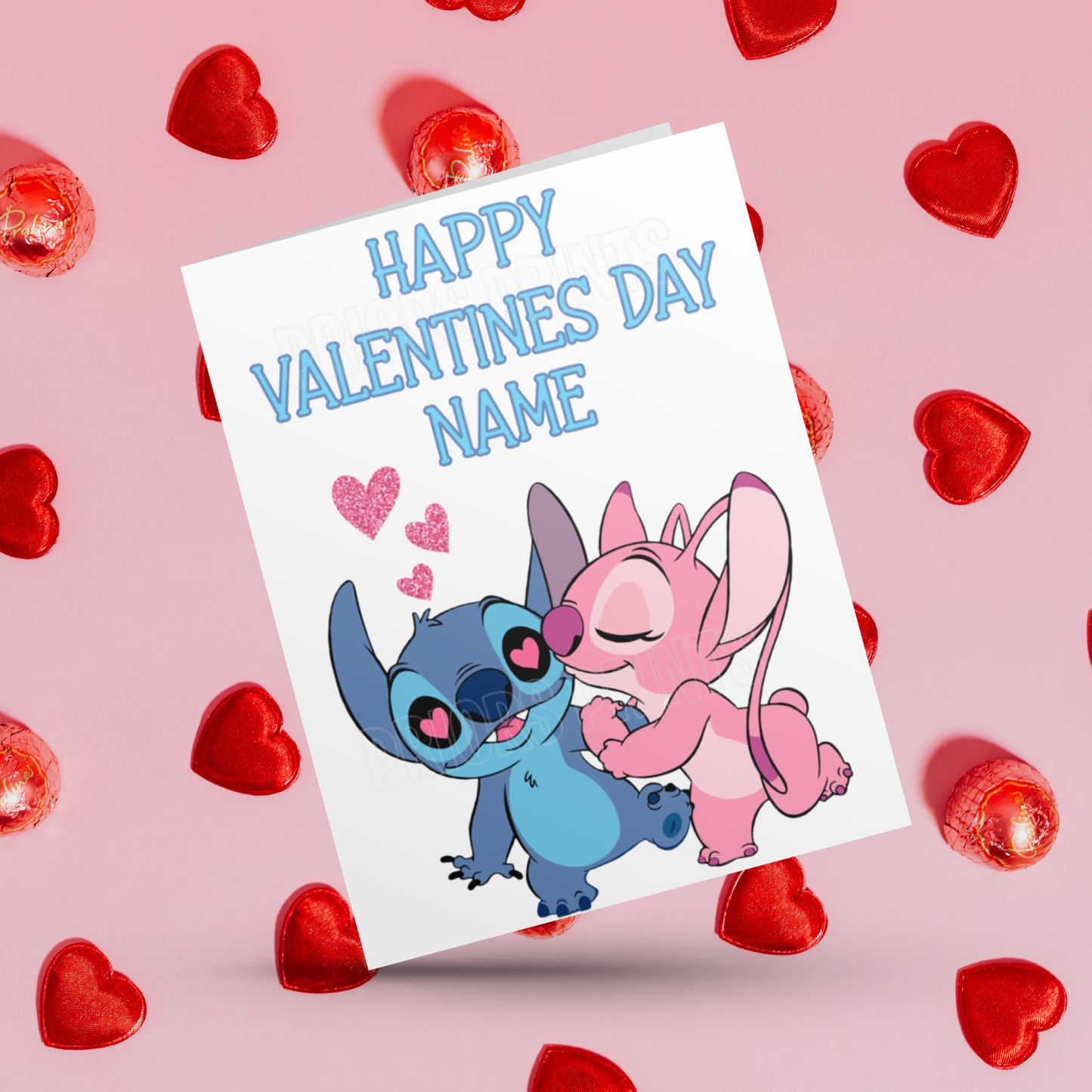 Personalised Lilo & Stitch Valentines Day Cards I Stitch I Angel