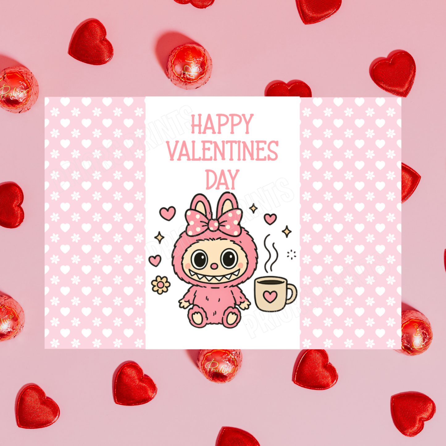 Labubu Valentines Day Chocolate Bar Wrappers 2
