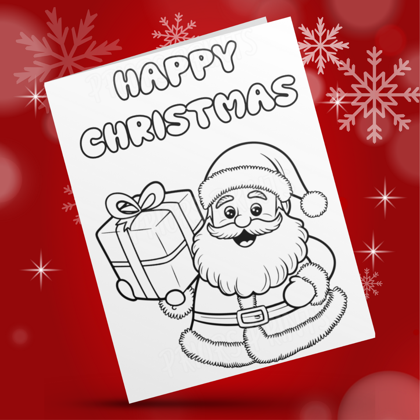 Colour Your Own Christmas Card