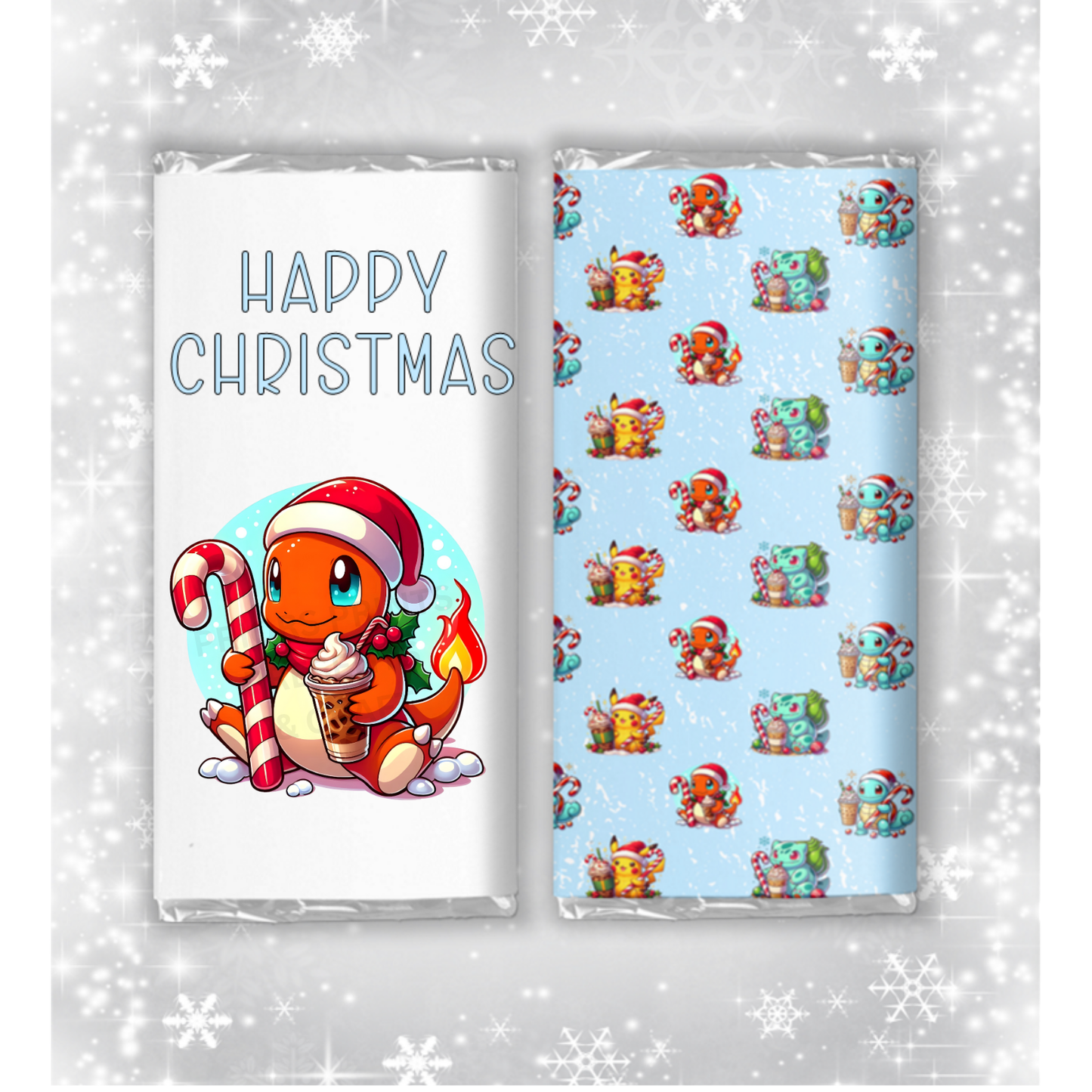 Pokemon Christmas Chocolate Bar Wrapper