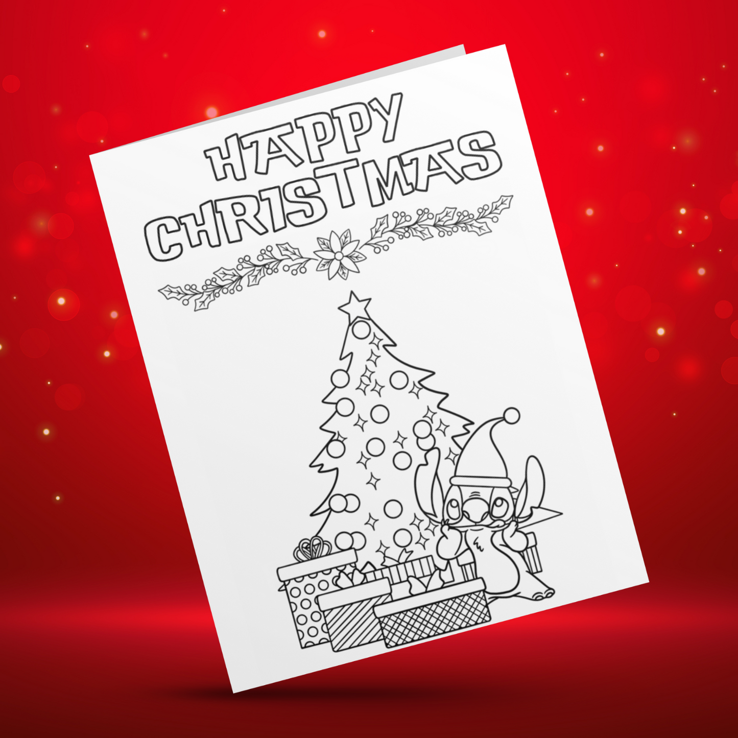 Colour Your Own Stitch Christmas Card