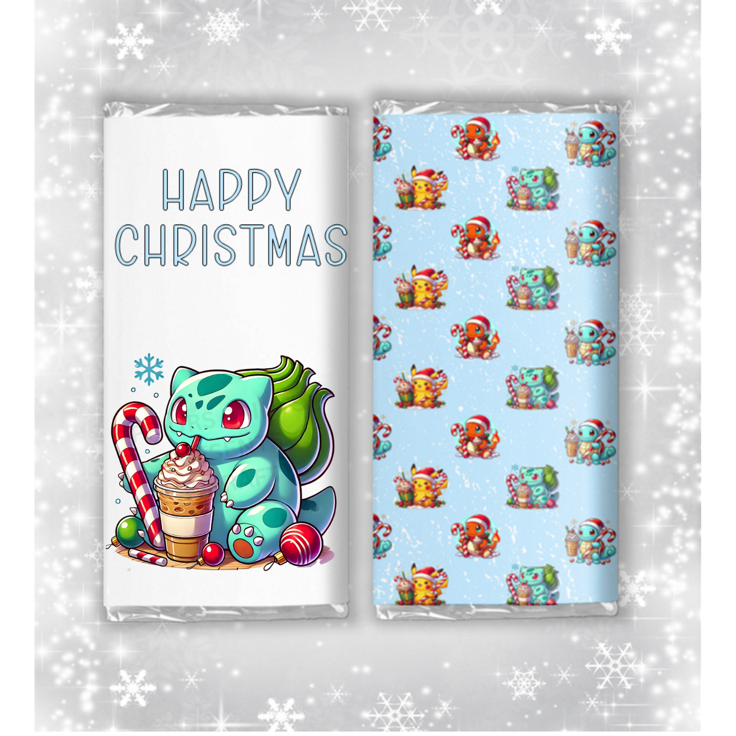 Pokemon Christmas Chocolate Bar Wrapper