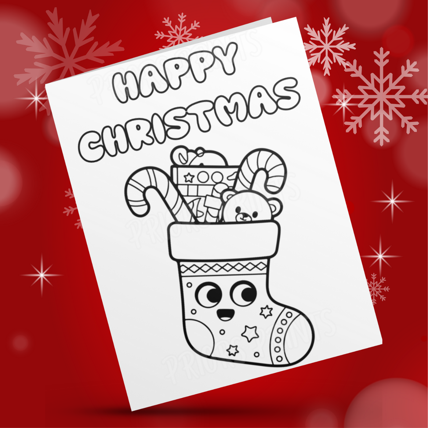 Colour Your Own Christmas Card