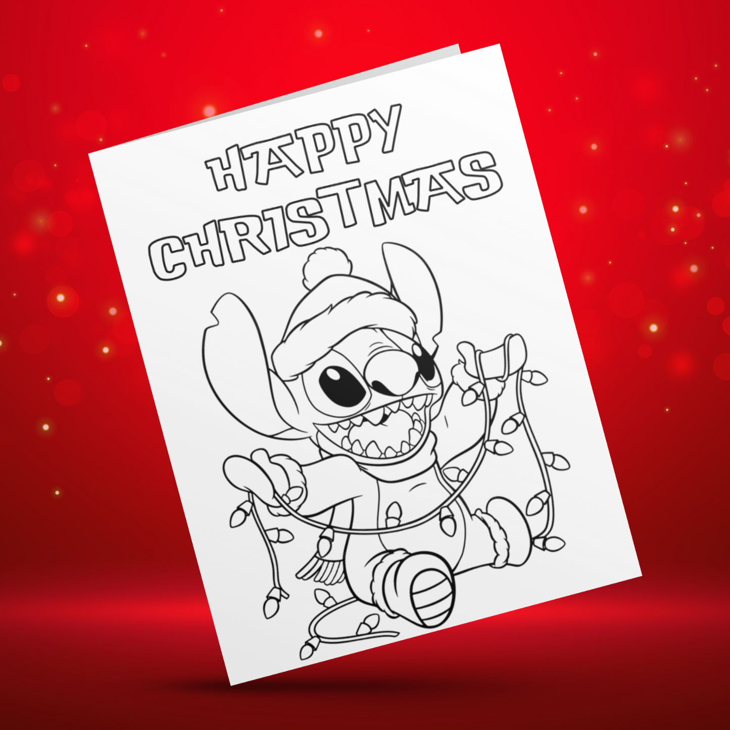 Colour Your Own Stitch Christmas Card