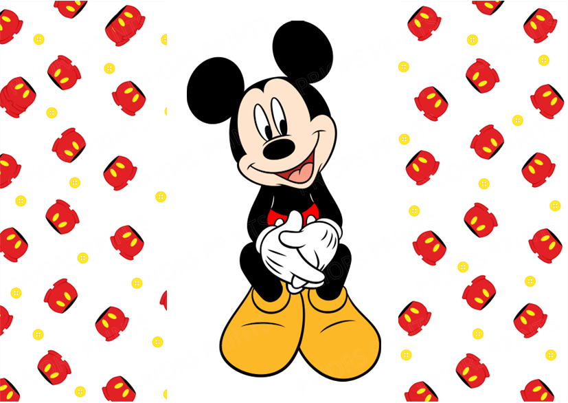 Mickey & Minnie Mouse Chocolate Bar Wrapper- Plain (No Text)