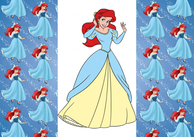 Little Mermaid Chocolate Bar Wrapper- Plain (No Text)