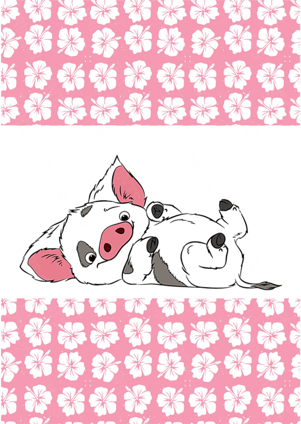 Moana Chocolate Bar Wrapper- Plain (No Text)