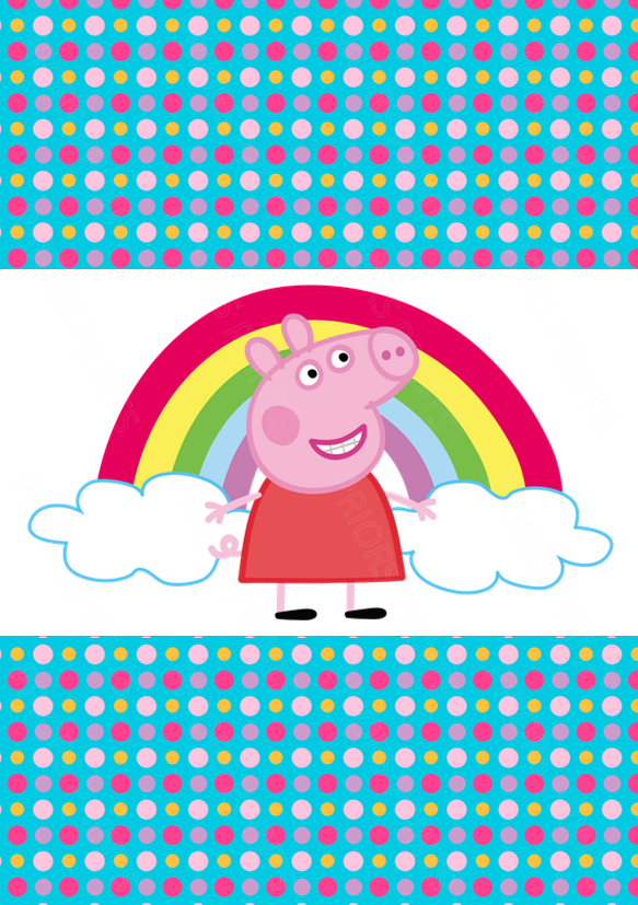 Peppa Pig Chocolate Bar Wrapper- Plain (No Text)