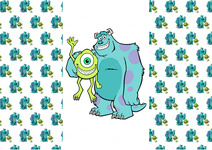 Monsters Inc Chocolate Bar Wrapper- Plain (No Text)