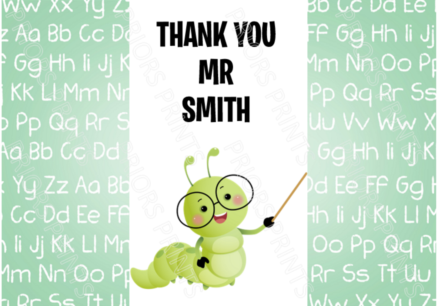 Personalised Teacher Chocolate Bar Wrapper- with space to add Name