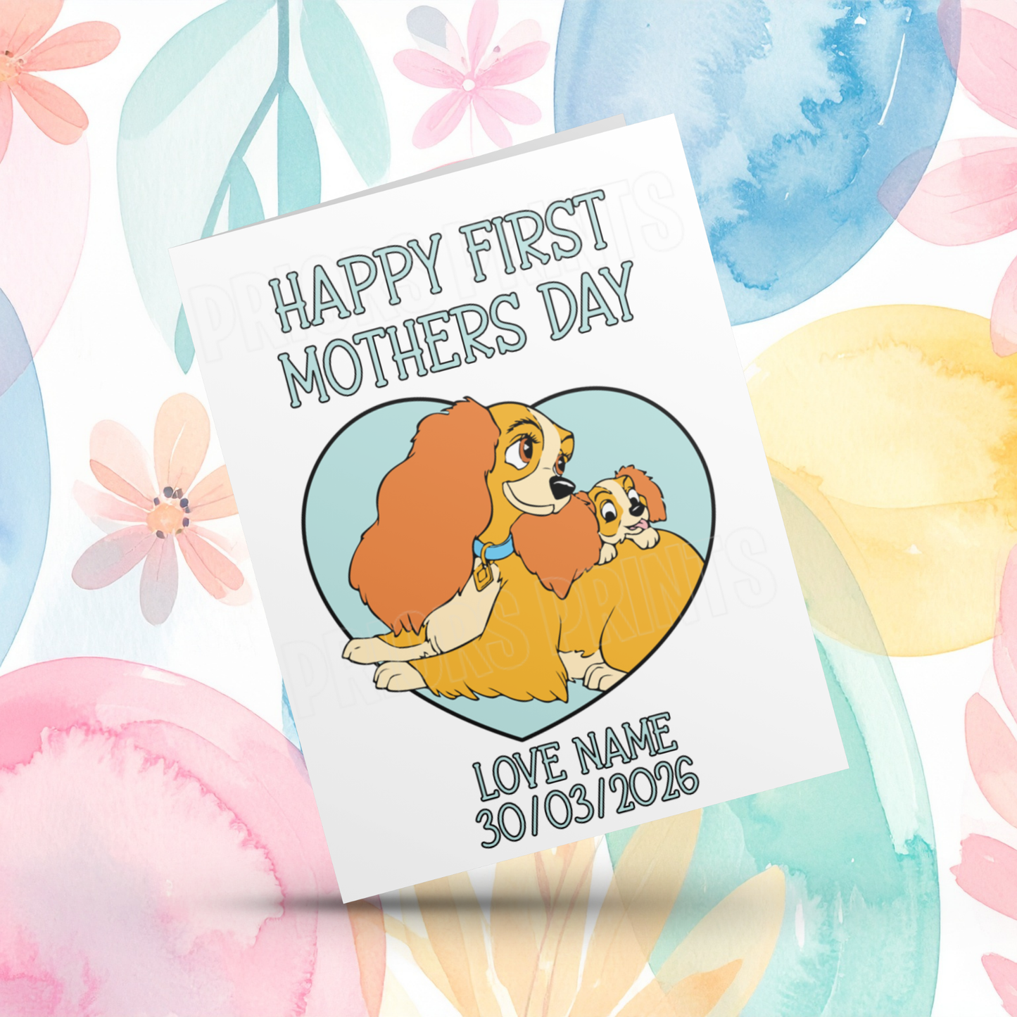 Mixed Disney Characters Mothers Day Card for First Mothers Day