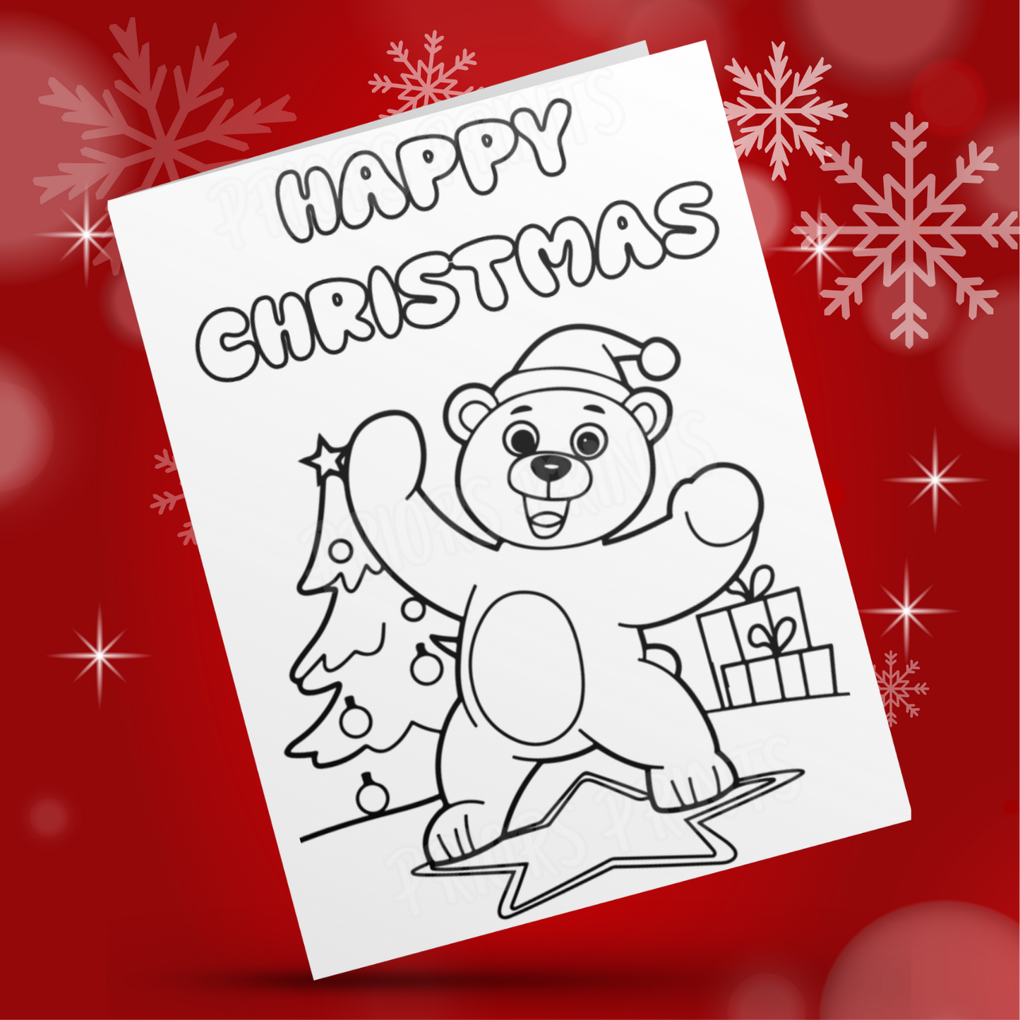 Colour Your Own Christmas Card
