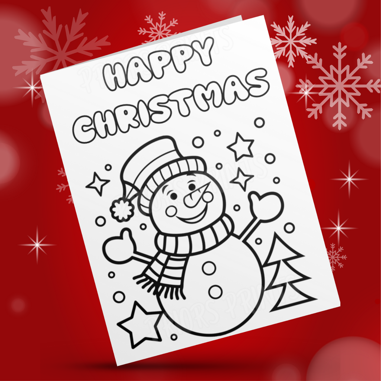 Colour Your Own Christmas Card